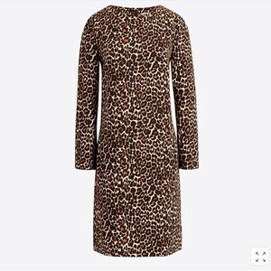 💜 NWT J.Crew leopard print crepe shift dress